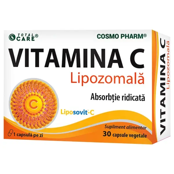 Suplimente alimentare/Dispozitive medicale - Cosmo Pharm Total Care Vitamina C Lipozomala x 30 cps. veg.