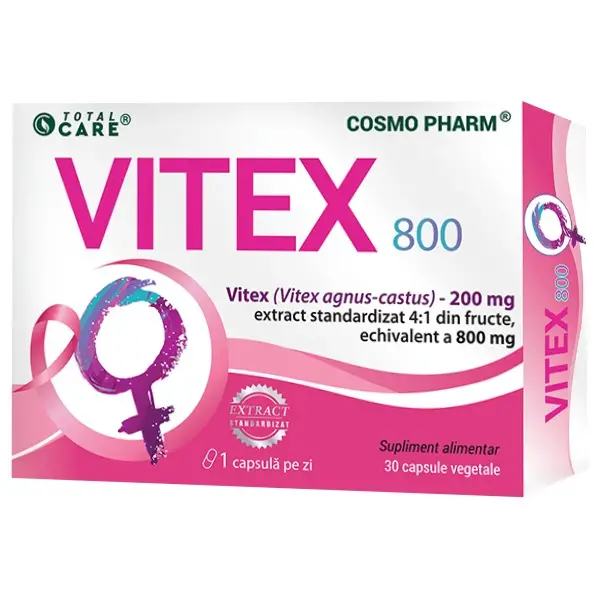 Menopauza - Cosmo Pharm Total Care Vitex 800 mg x 30 cps. veg.