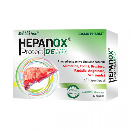 Afectiuni hepato-biliare - Cosmo Pharm Total Cleanse Hepanox Protect Detox x 30 cps.