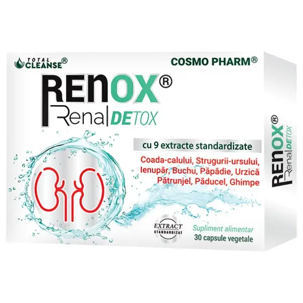 Afectiuni urinare - Cosmo Pharm Total Cleanse Renox Renal Detox x 30 cps. veg.