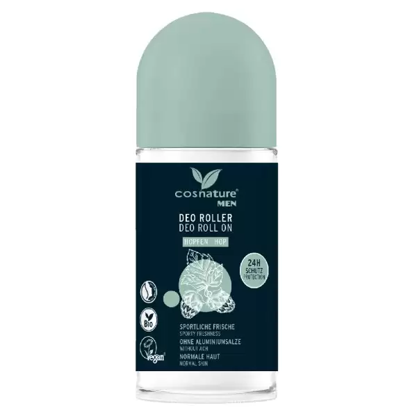 Frumusete si ingrijire - Cosnature Roll-On Cu Hamei Bio Pentru Barbati Fara Aluminiu 24h x 50 ml
