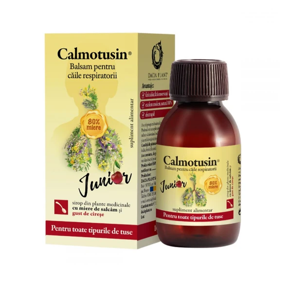 Antitusive - Dacia Plant Calmotusin Junior Sirop Cu Gust De Cirese x 100 ml