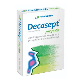 Afectiuni respiratorii - Decasept Propolis x 24 cpr.