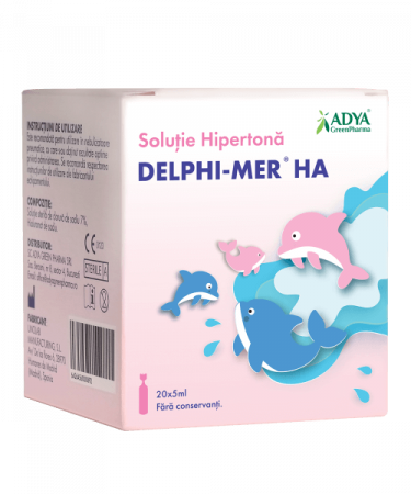 Raceala si gripa - Delphi-Mer HA Solutie Hipertona x 20 unidoze x 5 ml