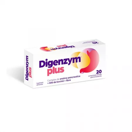 Afectiuni digestive - Digenzym Plus x 20 cpr.