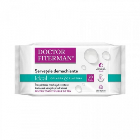Cosmetice - Doctor Fiterman Ideal Servetele Demachiante Cu Colagen si Elastina x 20 bc.