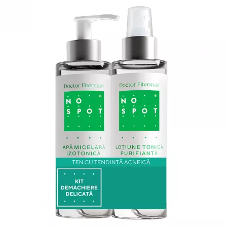 Cosmetice - Doctor Fiterman No Spot Pachet - Apa Micelara Izotonica x 250 ml + Lotiune Tonica Purifianta x 250 ml