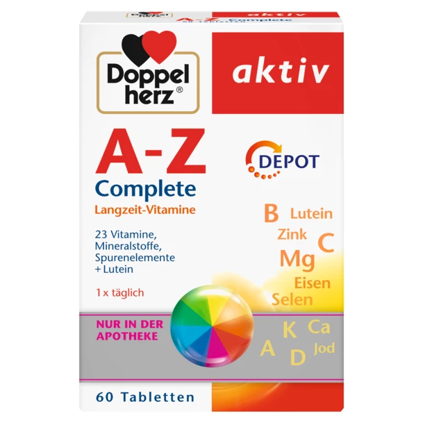 Vitamine si minerale - Doppelherz Aktiv A-Z Depot Cu Luteina x 60 cpr.