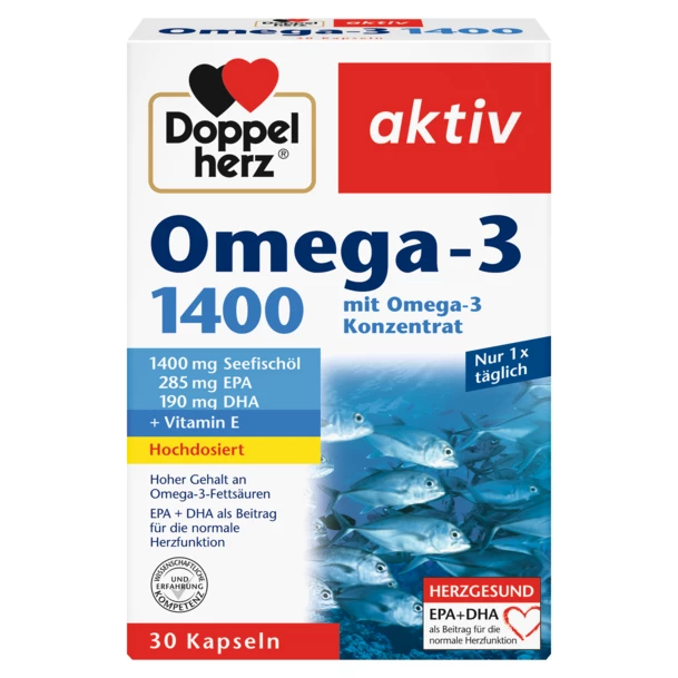 Colesterol si trigliceride - Doppelherz Aktiv Omega 3 1400 mg x 30 cps.