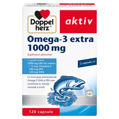 Afectiuni metabolice - Doppelherz Omega 3 Extra 1000 mg x 120 cps.
