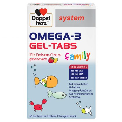 Afectiuni metabolice - Doppelherz System Omega 3 Gel-Tabs Family x 60 cpr. masticabile