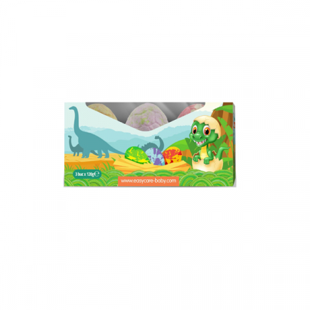 Jucarii - Easycare Baby Bomba De Baie Ou De Dinozaur Cu Parfum De Fructe Si Surprize x 3 bc.
