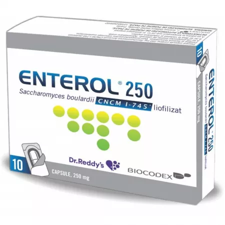 Afectiuni digestive - Enterol 250 mg x 1 blist. x 10 cps.