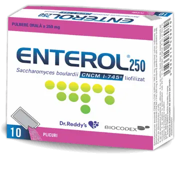 Afectiuni digestive - Enterol 250 mg x 10 pl.