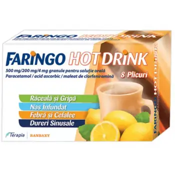 Raceala si gripa - Faringo Hot Drink x 8 pl.