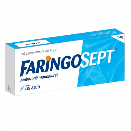 Dureri in gat - Faringosept 10 mg x 10 cpr. de supt