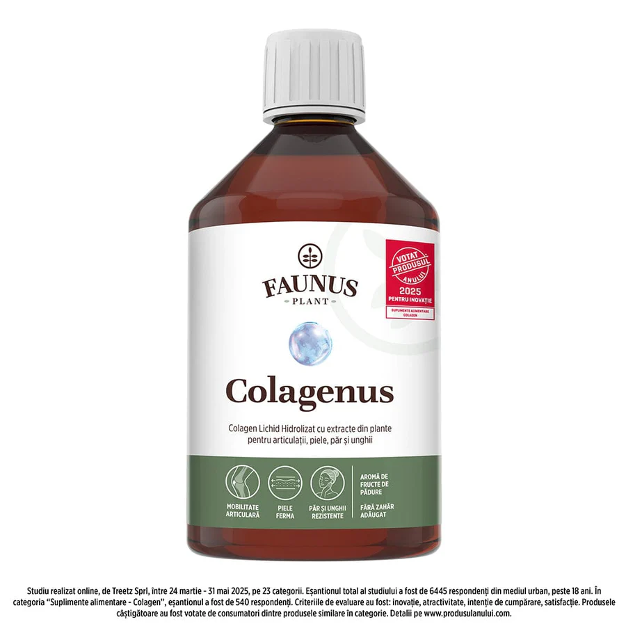 Suplimente alimentare/Dispozitive medicale - Faunus Plant Colagenus Lichid Hidrolizat Cu Extracte Din Plante Pentru Articulatii+Piele+Par+Unghii x 500 ml