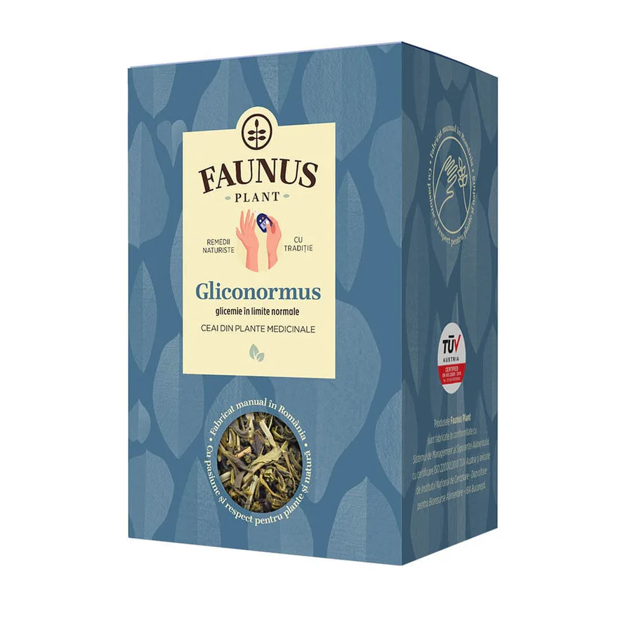 Ceaiuri - Faunus Plant Gliconormus Ceai Glicemie In Limite Normale x 90 g