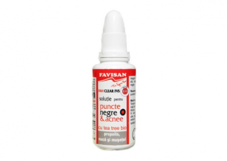 Ingrijire ten - Favisan Favi Clear Solutie Pentru Puncte Negre Si Acnee x 30 ml