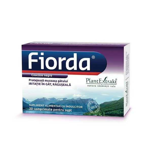 Dureri in gat - Fiorda Coacaze Negre x 30 cpr. supt