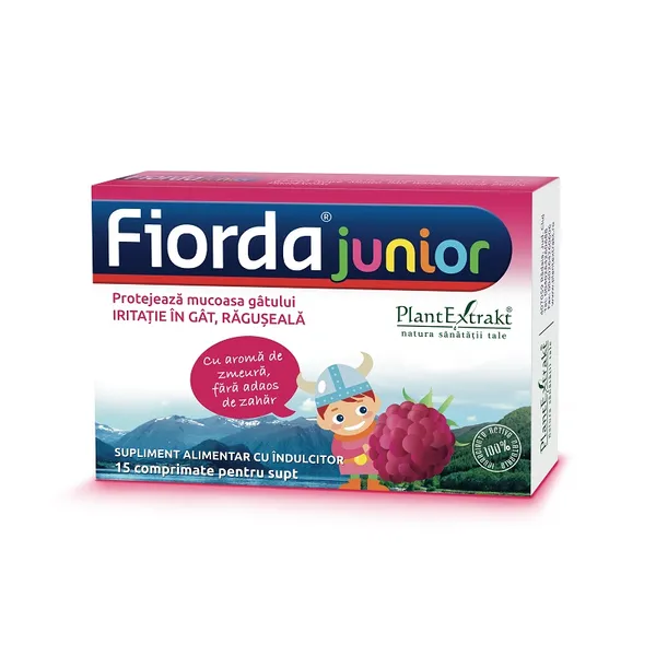 Dureri in gat - Fiorda Junior Zmeura x 15 cpr. supt