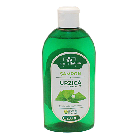 Cosmetice - GamaNatura Sampon Cu Urzica, Eucalipt Si Ulei De Canepa x 200 ml