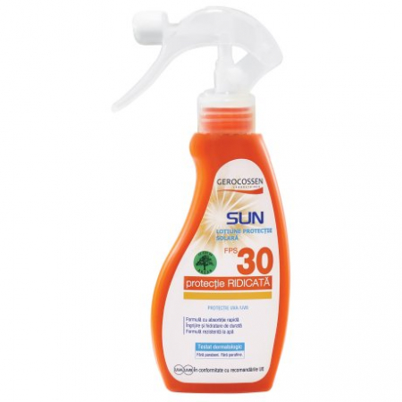 Frumusete si ingrijire - Gerocossen Natural Sun Lotiune Spray Rezistenta La Apa Cu Argan SPF30 x 200 ml