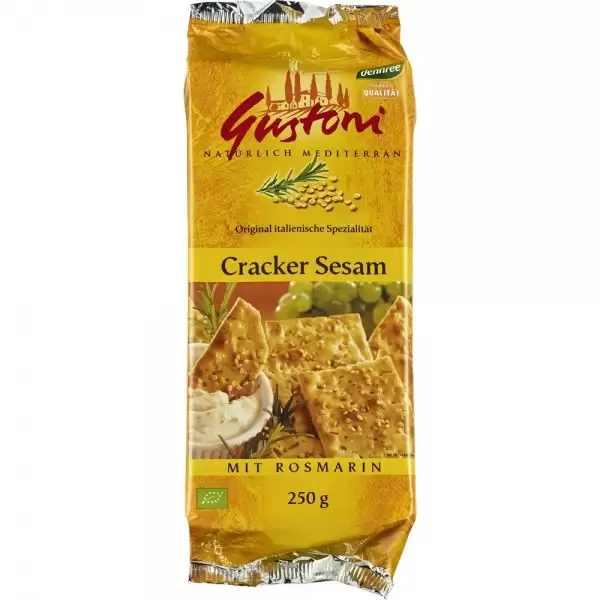 Dieta, nutritie si wellness - Gustoni Biscuiti Crocanti Cu Susan Si Rozmarin Bio x 250 g