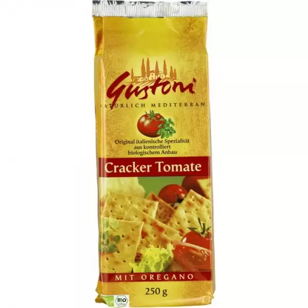 Dieta, nutritie si wellness - Gustoni Biscuiti Crocanti Cu Tomate Si Oregano Bio x 250 g