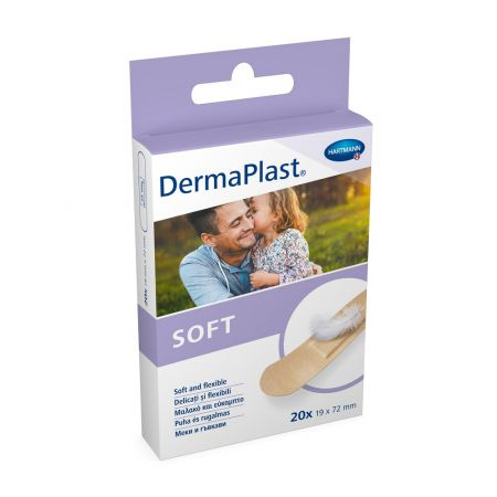 Plasturi - Hartmann Dermaplast Soft 19 cm x 72 cm x 20 plasturi