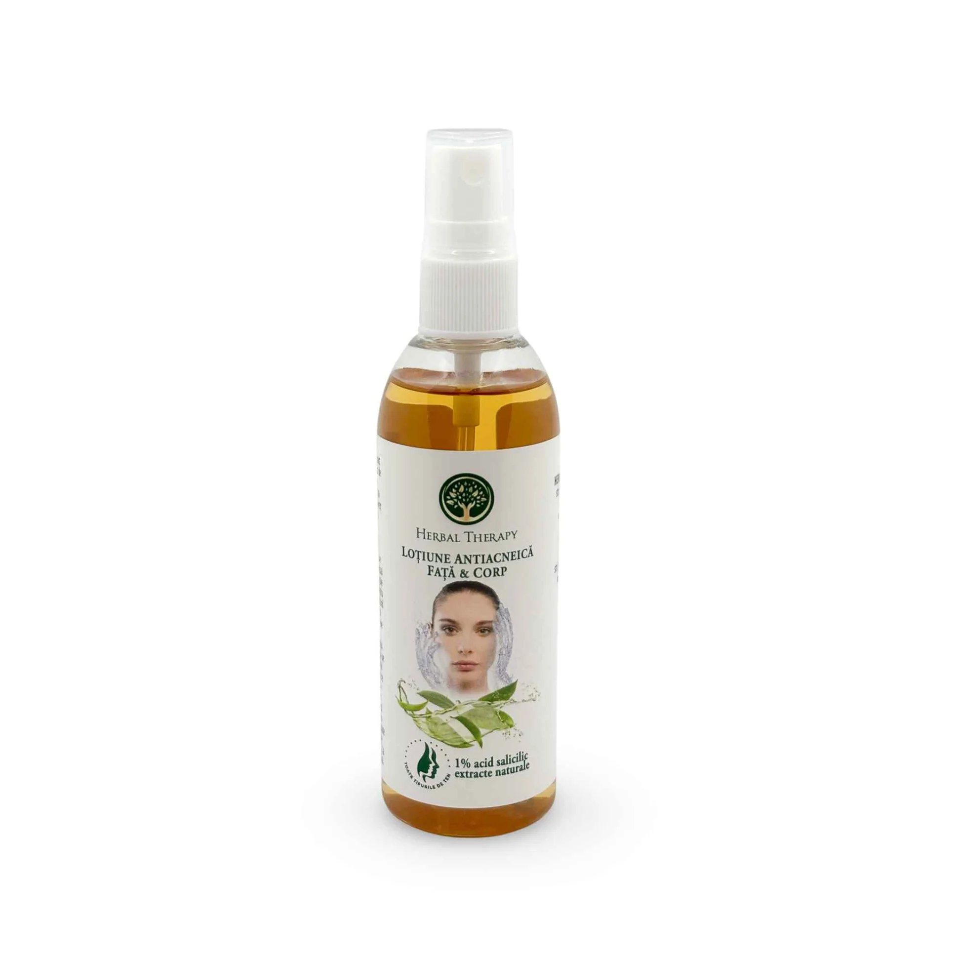 Ingrijire ten - Herbal Therapy Lotiune Antiacneica Pentru Fata Si Corp Cu Acid Salicilic 1% Si Extracte Naturale x 100 ml