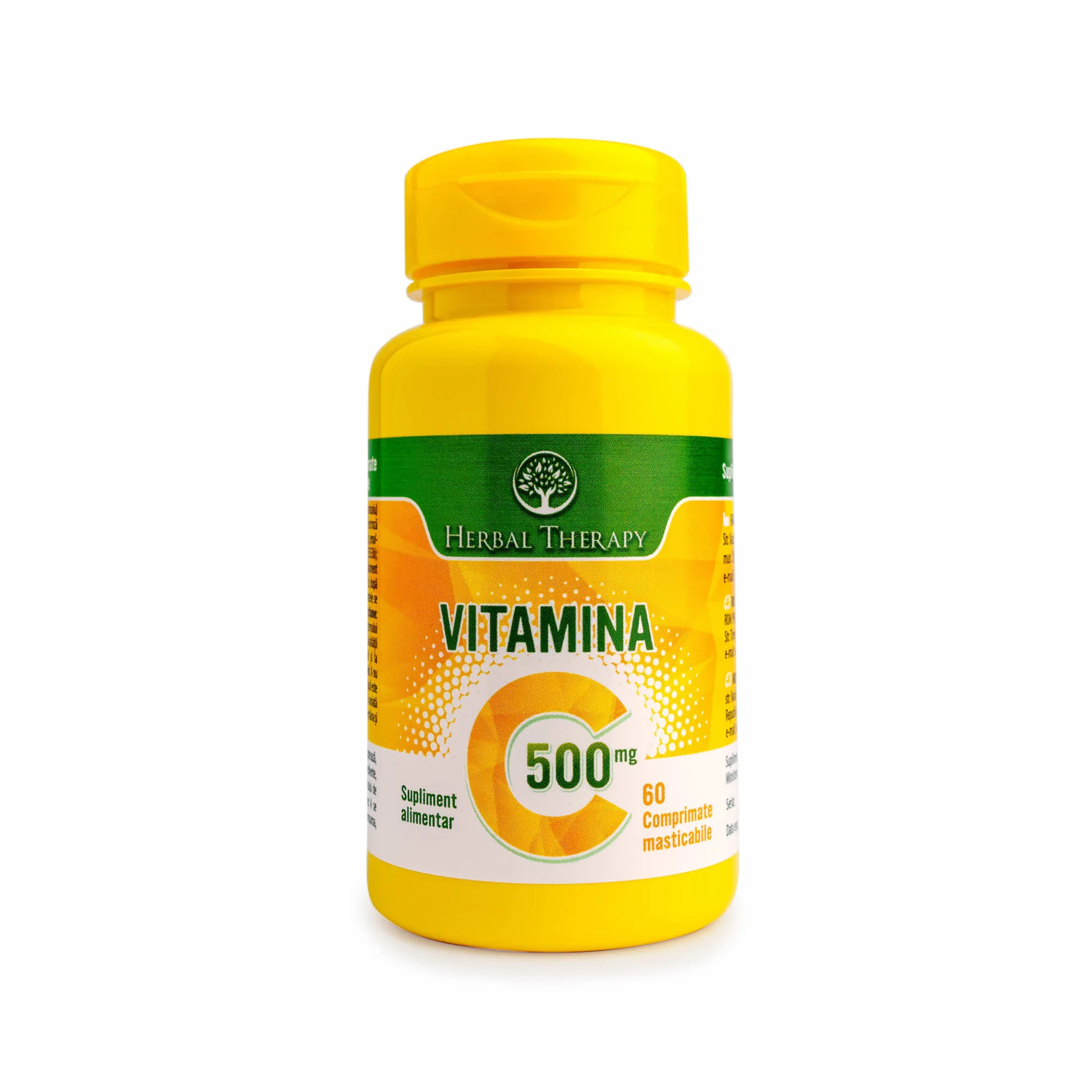 Vitamine si minerale - Herbal Therapy Vitamina C 500 mg x 60 cpr. masticabile