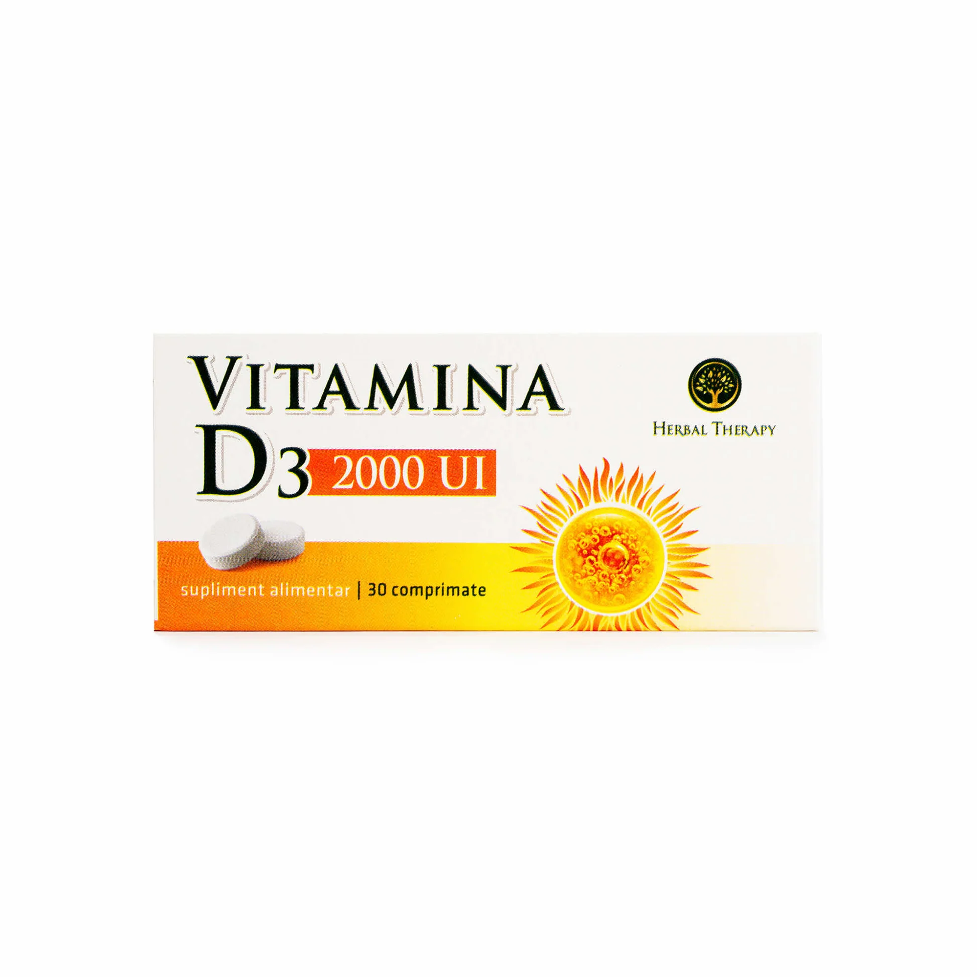 Suplimente alimentare/Dispozitive medicale - Herbal Therapy Vitamina D3 2000 UI x 30 cpr.