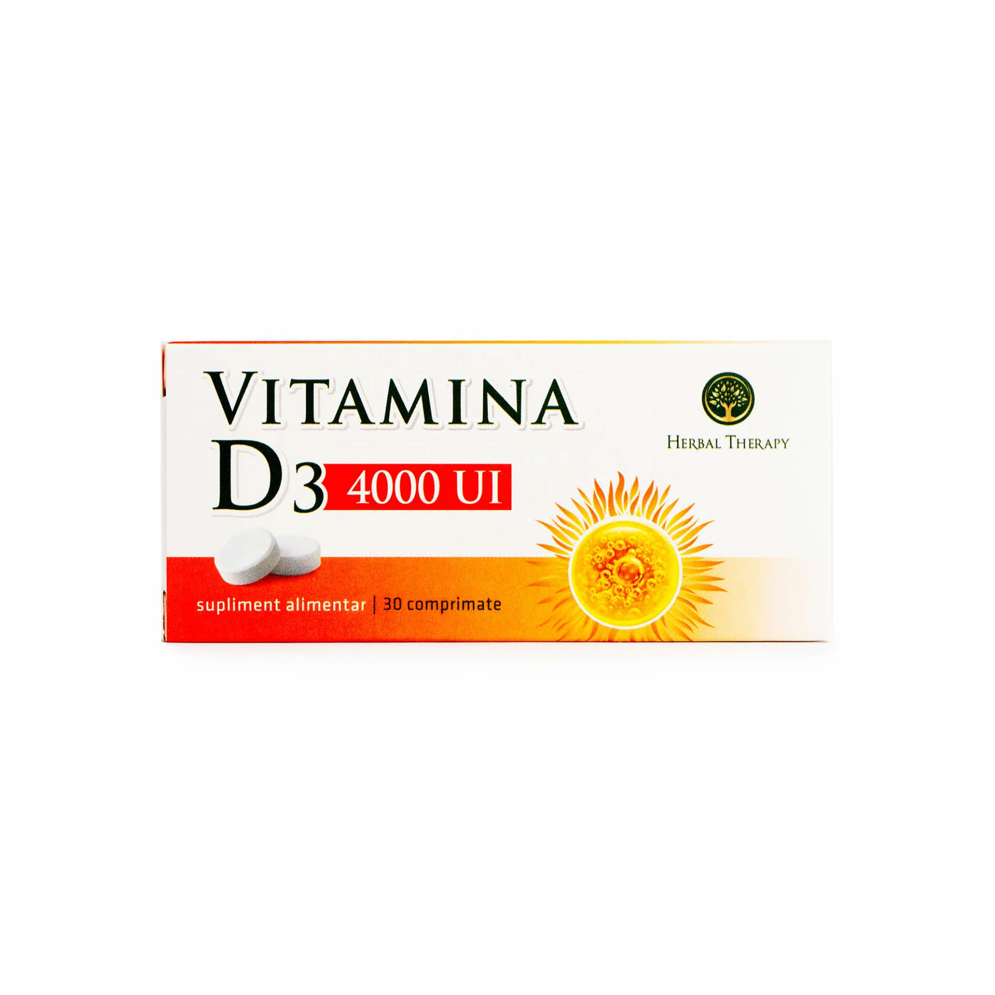Suplimente alimentare/Dispozitive medicale - Herbal Therapy Vitamina D3 4000 UI x 30 cpr.