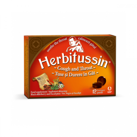 Dureri in gat - Herbitussin Tuse Si Durere In Gat x 12 pastile de supt