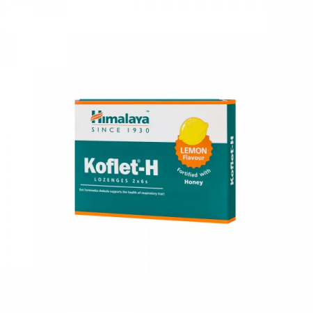 Dureri in gat - Himalaya Koflet-H Cu Aroma De Lamaie x 12 pastile de supt