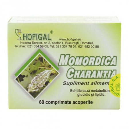 Colesterol si trigliceride - Hofigal Momordica Charantia 500 mg x 60 cpr.