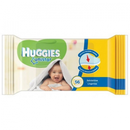 Scutece si servetele - Huggies Baby Unistar Servetele Umede x 56 buc.