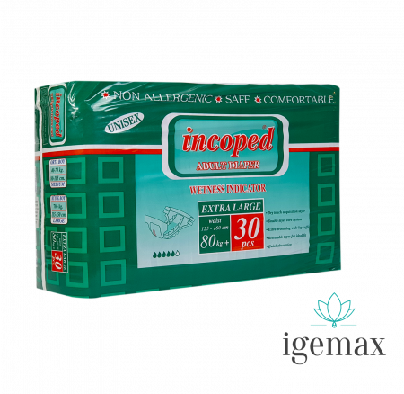 Scutece incontinenta - Igemax Incoped Scutece Adulti XL x 30 bc.