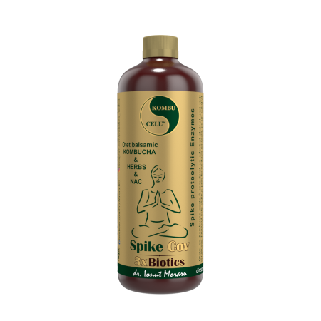 Dieta, nutritie si wellness - KombuCell Otet Balsamic Kombucha Spike Cov 3xBiotics x 500 ml