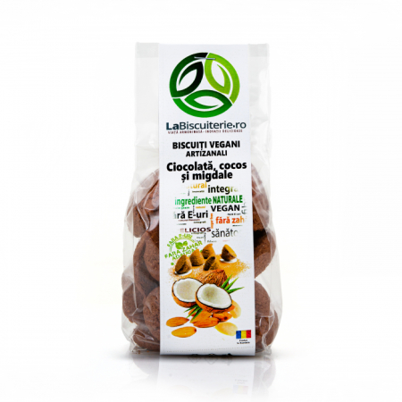 Biscuiti - La Biscuiterie Biscuiti Vegani Ciocolata Cu Cocos Si Migdale x 120 g