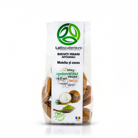 Biscuiti - La Biscuiterie Biscuiti Vegani Matcha Si Cocos x 120 g
