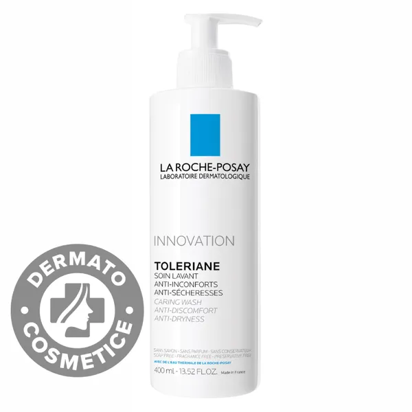 Ingrijire ten - La Roche Posay Toleriane Caring Wash Crema De Curatare Pentru Ten Sensibil, Normal Sau Uscat x 400 ml