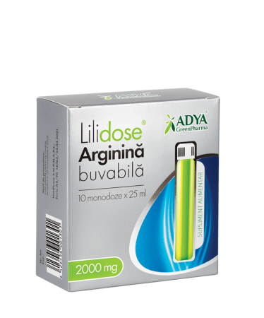 Protectoare si detoxifiante - Lilidose Arginina Buvabila 2g Lime x 10 monodoze x 25 ml