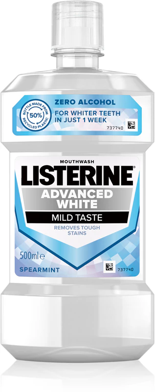 Igiena orala - Listerine Advance White Spearmint Mild Apa De Gura Zero Alcool x 250 ml