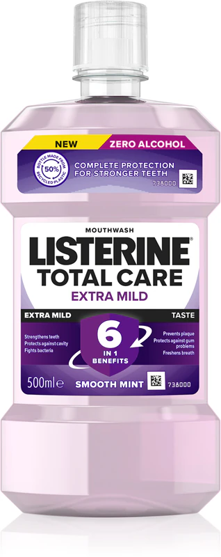 Igiena orala - Listerine Total Care Clean Mint Mild Apa De Gura Zero Alcool x 500 ml
