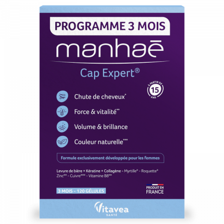 Afectiuni dermatologice - Manhae Cap Expert Anti-Caderea Parului Si Fortifiere 15+ x 120 cps. vegetale
