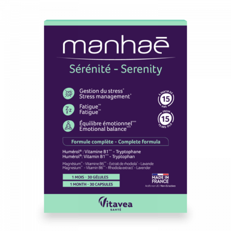 Antistres si anxietate - Manhae Serenite Pentru Gestionarea Stresului 15+ x 30 cps. vegetale