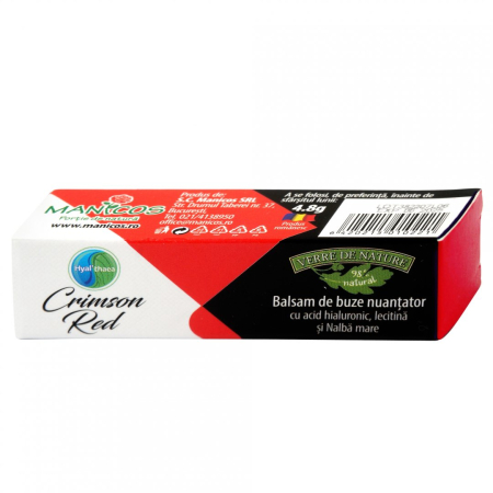 Frumusete si ingrijire - Manicos Balsam De Buze Nuantator Hyal'thaea Crimson Red Cu Acid Hialuronic Si Nalba Mare x 4.8 g
