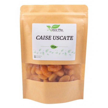 Fructe uscate sau confiate - Natura Plus Caise Uscate Fara Samburi x 250 g